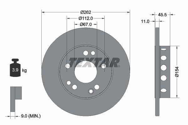 Disc frana TEXTAR PRO 92027403