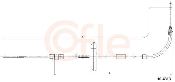 Cablu, frana de parcare COFLE 10.4313