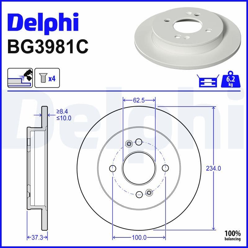 Disc frana DELPHI BG3981C