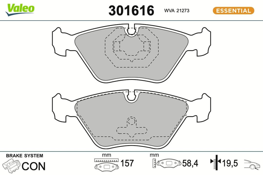 set placute frana,frana disc VALEO 301616