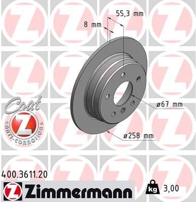 Disc frana ZIMMERMANN COAT Z 400.3611.20