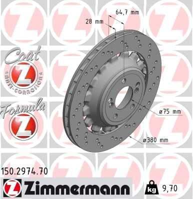 Disc frana ZIMMERMANN FORMULA Z 150.2974.70
