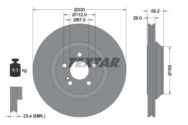 Disc frana TEXTAR PRO 92197903