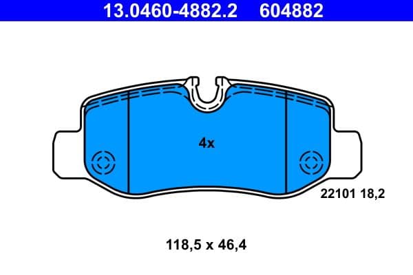 set placute frana,frana disc ATE 13.0460-4882.2