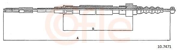 Cablu, frana de parcare COFLE 10.7471
