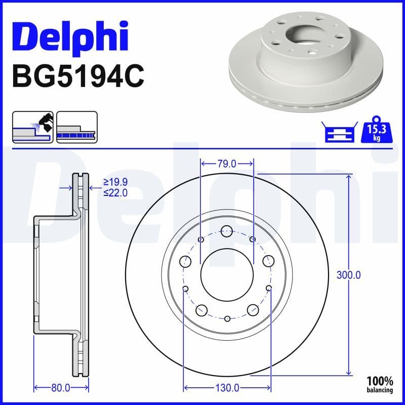 Disc frana DELPHI BG5194C