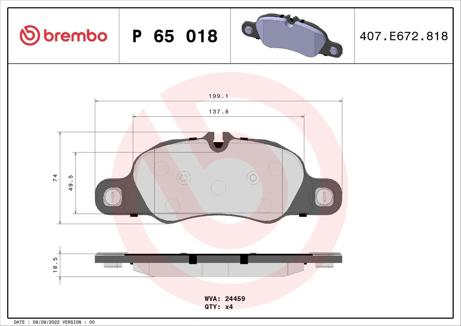 set placute frana,frana disc BREMBO PRIME LINE P 65 018