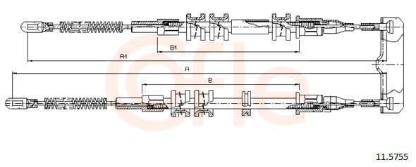 Cablu, frana de parcare COFLE 11.5755