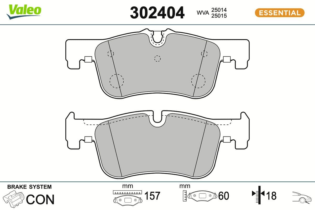 set placute frana,frana disc VALEO 302404