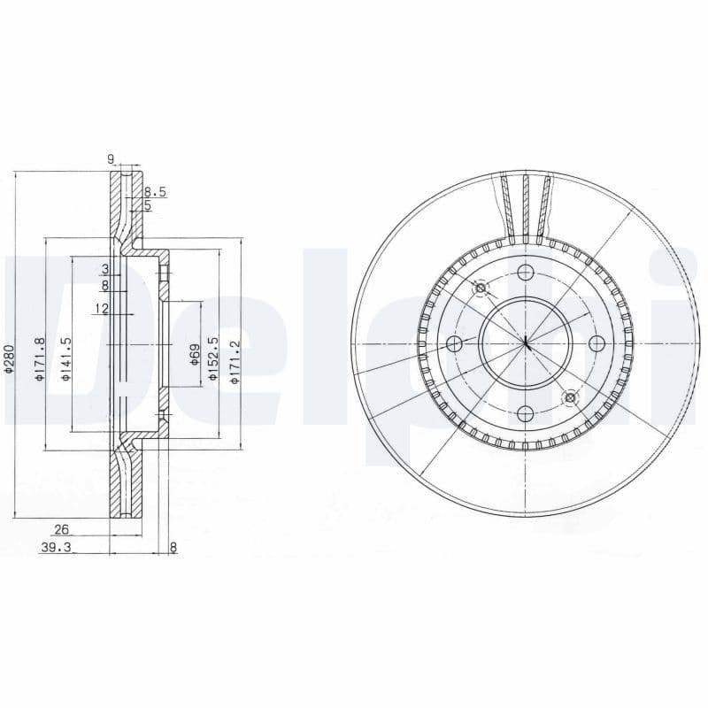 Disc frana DELPHI BG4013