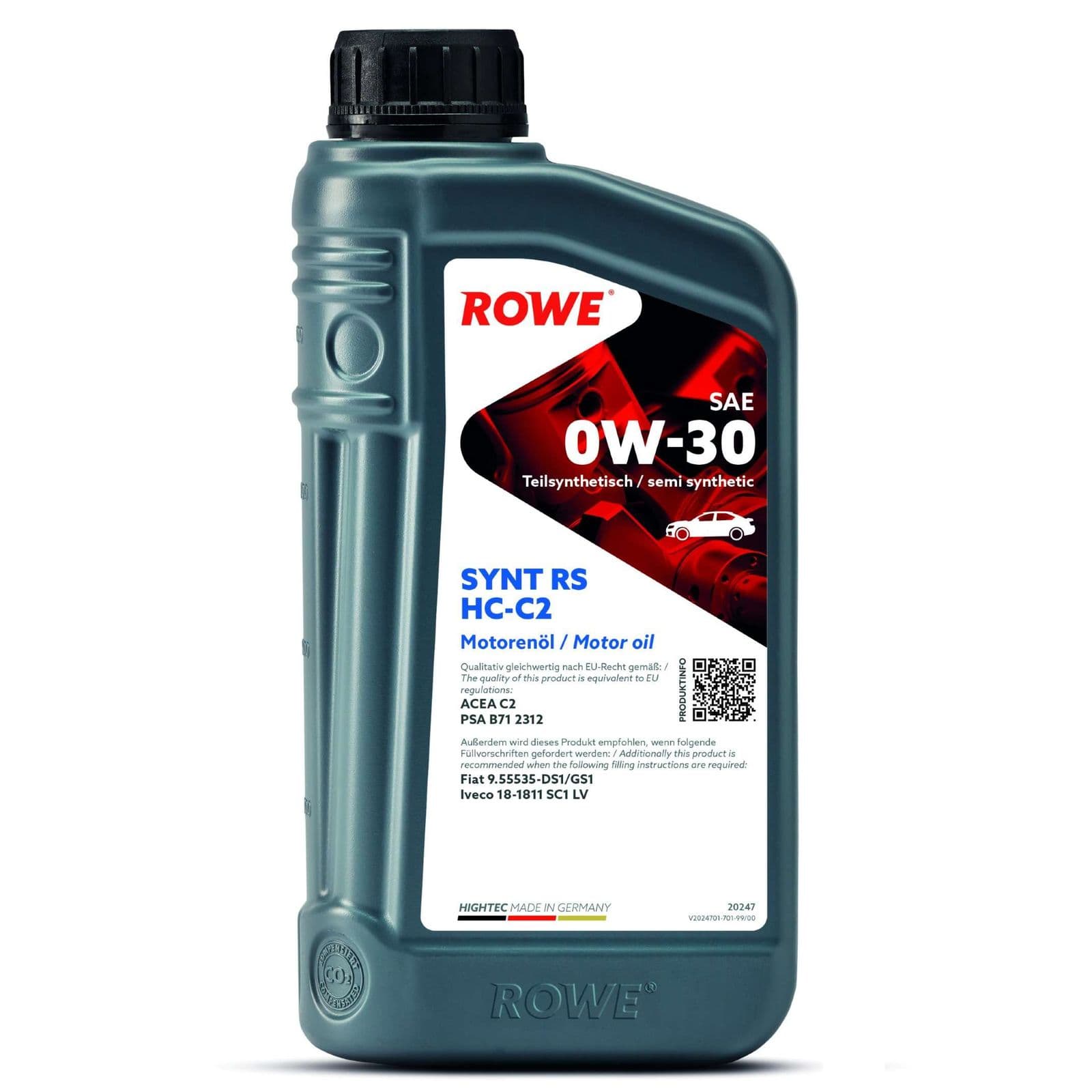 ulei de motor ROWE HIGHTEC SYNT RS SAE 0W-30 HC-C2 20247-0010-99