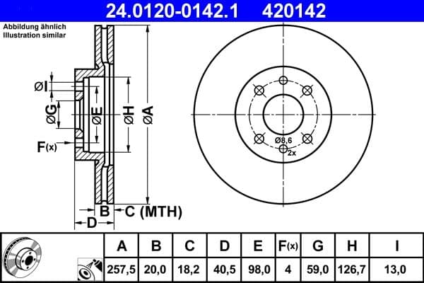Disc frana ATE 24.0120-0142.1