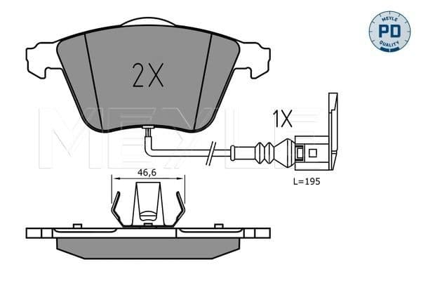 set placute frana,frana disc MEYLE -PD: Advanced performance and design. 025 240 2120/PD