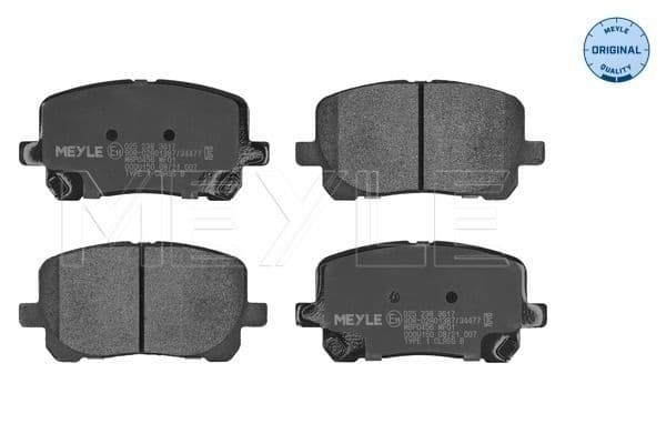 set placute frana,frana disc MEYLE -ORIGINAL: True to OE. 025 238 3617