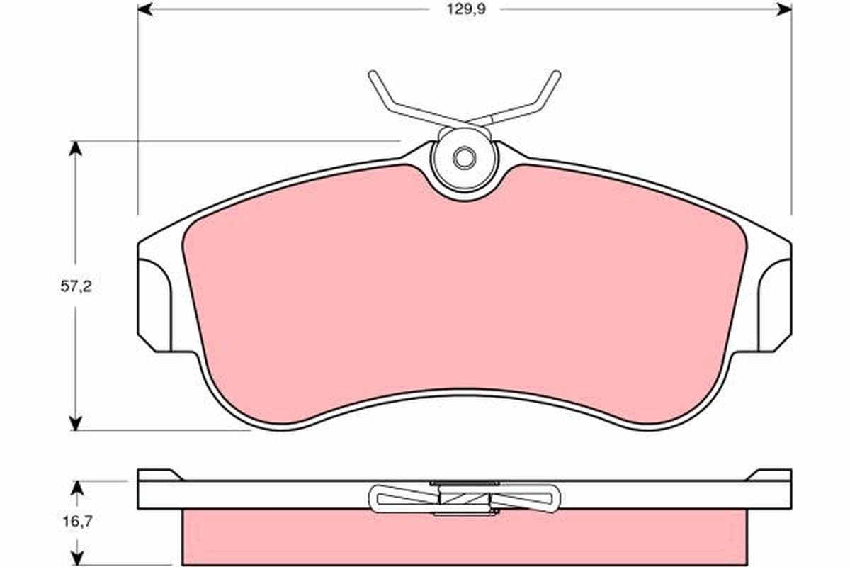set placute frana,frana disc TRW GDB3271