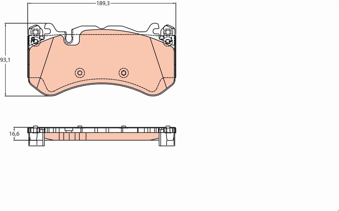 set placute frana,frana disc TRW GDB2220