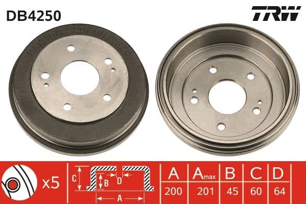 Tambur frana TRW DB4250