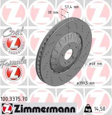 Disc frana ZIMMERMANN 100.3375.70