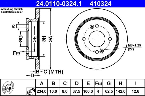 Disc frana ATE 24.0110-0324.1