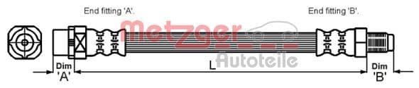 Furtun frana METZGER 4114071