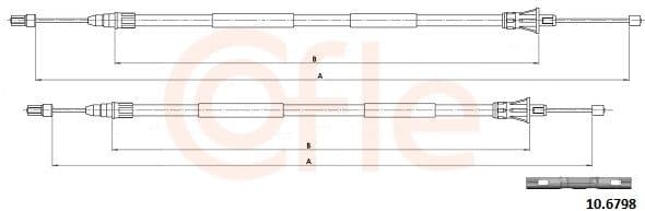 Cablu, frana de parcare COFLE 10.6798