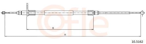 Cablu, frana de parcare COFLE 10.5162