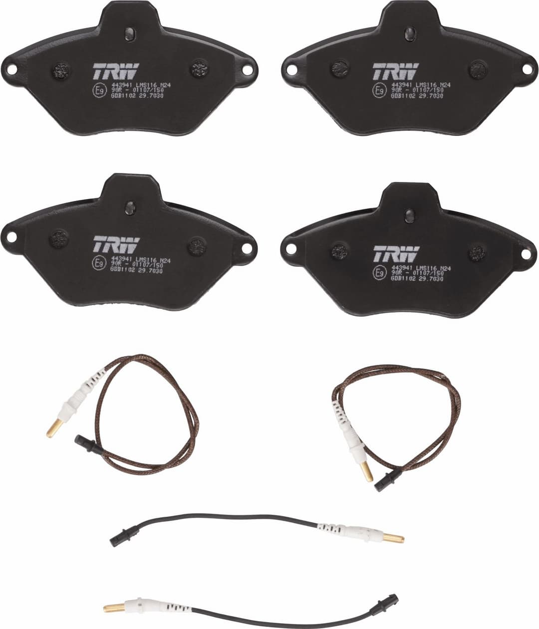 set placute frana,frana disc TRW GDB1102