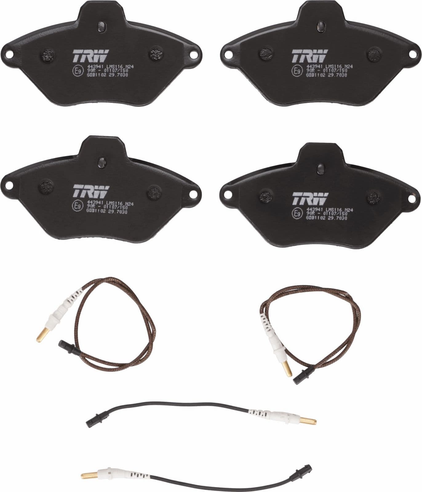 set placute frana,frana disc TRW GDB1102