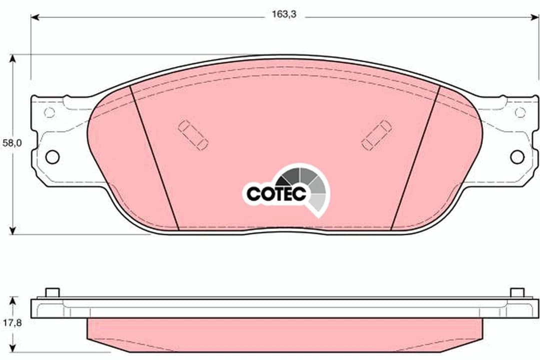 set placute frana,frana disc TRW GDB1401