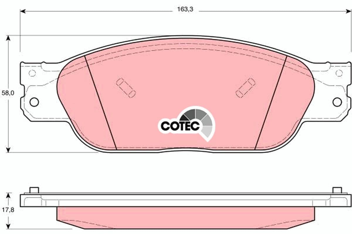 set placute frana,frana disc TRW GDB1401