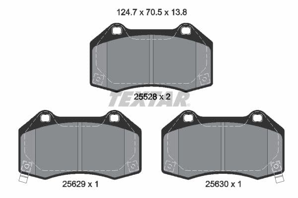 set placute frana,frana disc TEXTAR Q+ 2552803