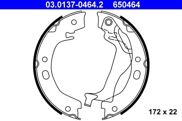 Set saboti frana, frana de mana ATE 03.0137-0464.2