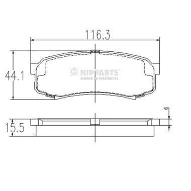 set placute frana,frana disc NIPPARTS J3612010