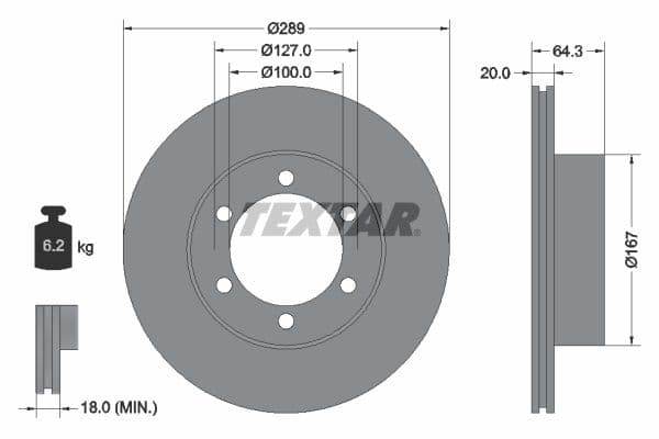 Disc frana TEXTAR 92076300