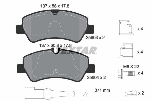 set placute frana,frana disc TEXTAR Q+ 2560303
