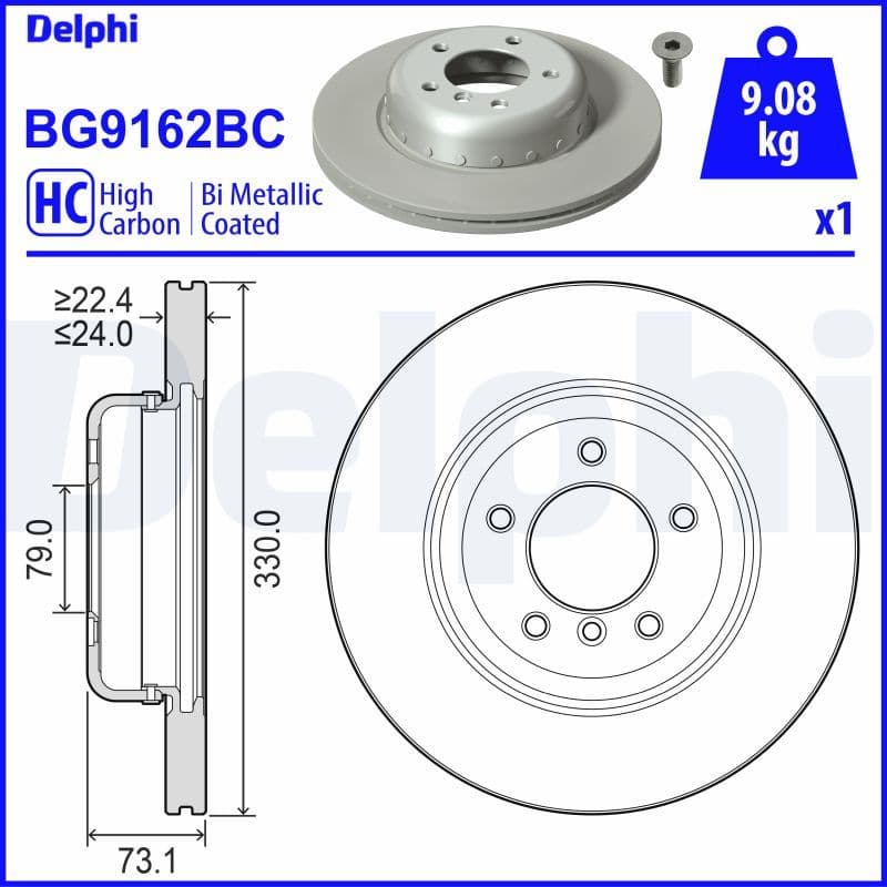 Disc frana DELPHI BG9162BC