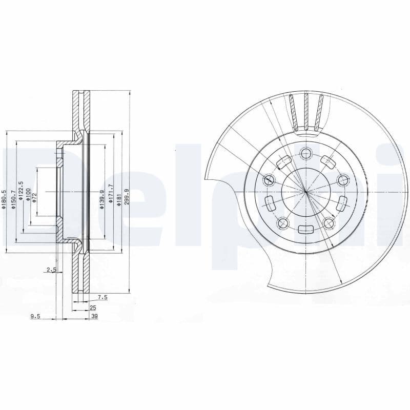 Disc frana DELPHI BG3928