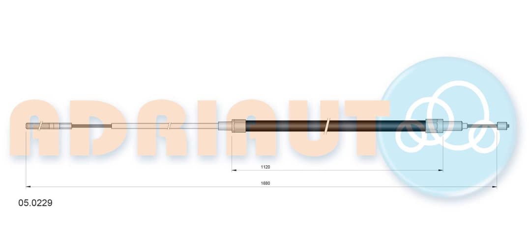 Cablu, frana de parcare ADRIAUTO 05.0229