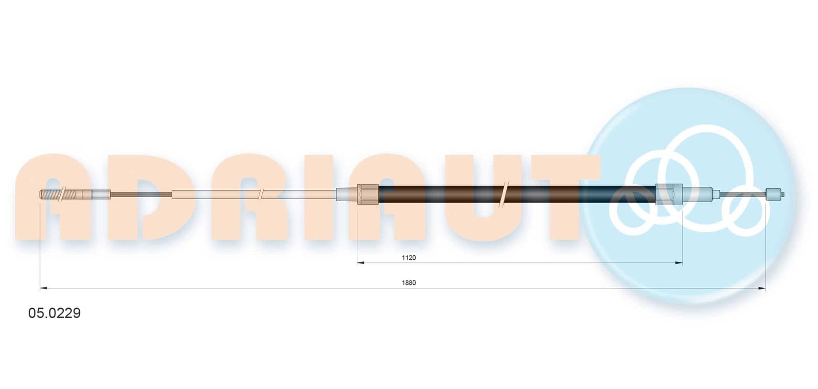 Cablu, frana de parcare ADRIAUTO 05.0229