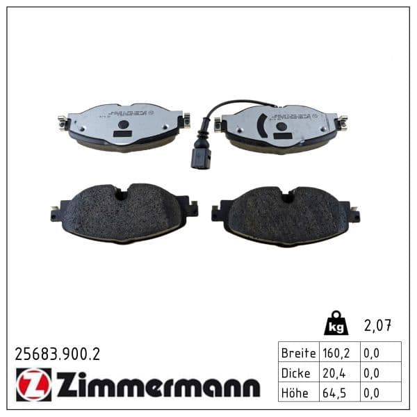set placute frana,frana disc ZIMMERMANN 25683.900.2