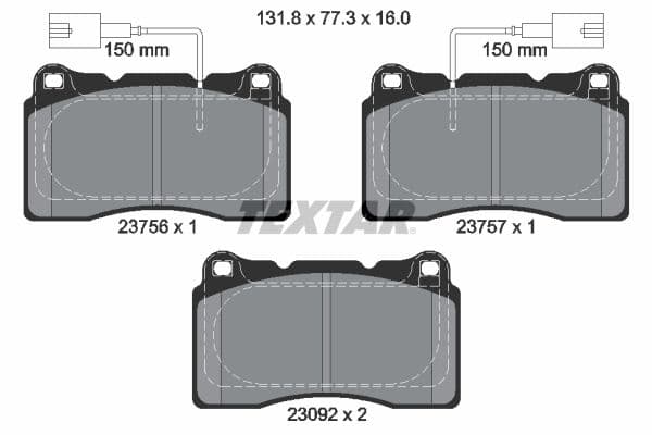 set placute frana,frana disc TEXTAR 2375603