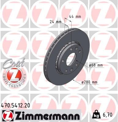 Disc frana ZIMMERMANN COAT Z 470.5412.20