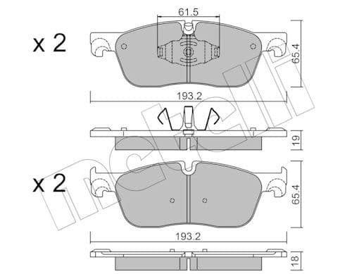 set placute frana,frana disc METELLI 22-1123-0