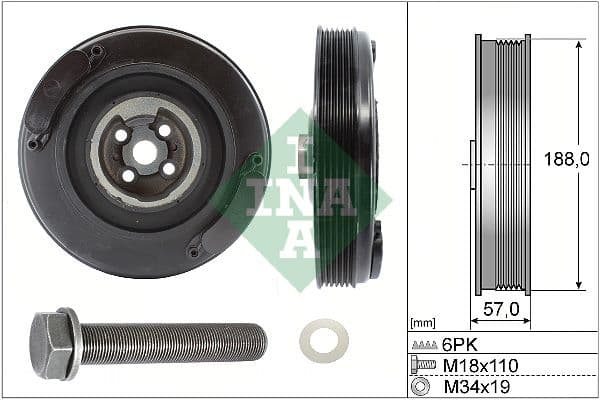 Fulie curea, arbore cotit Schaeffler INA 544 0002 20