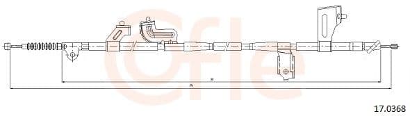 Cablu, frana de parcare COFLE 17.0368