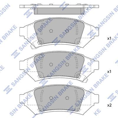 set placute frana,frana disc HI-Q SP2102-F