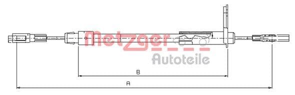Cablu, frana de parcare METZGER 10.9441
