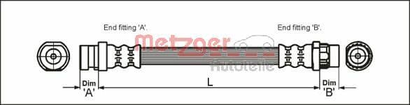 Furtun frana METZGER 4111169