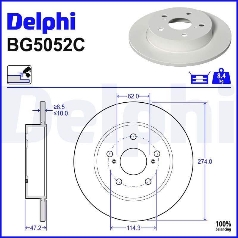 Disc frana DELPHI BG5052C