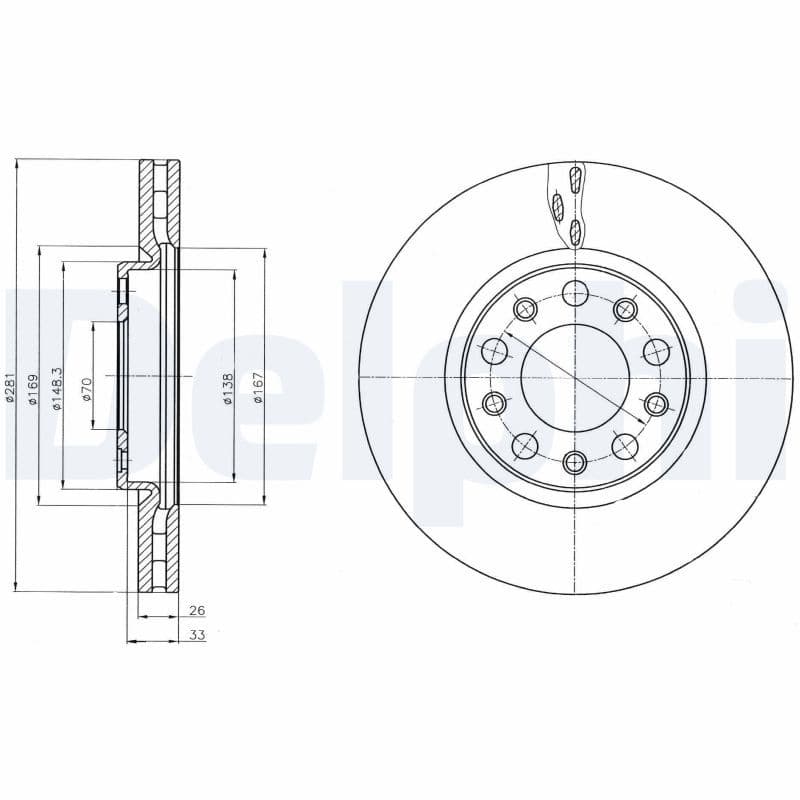 Disc frana DELPHI BG4314